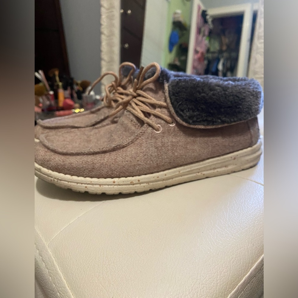 Hey Dude shoes with fur